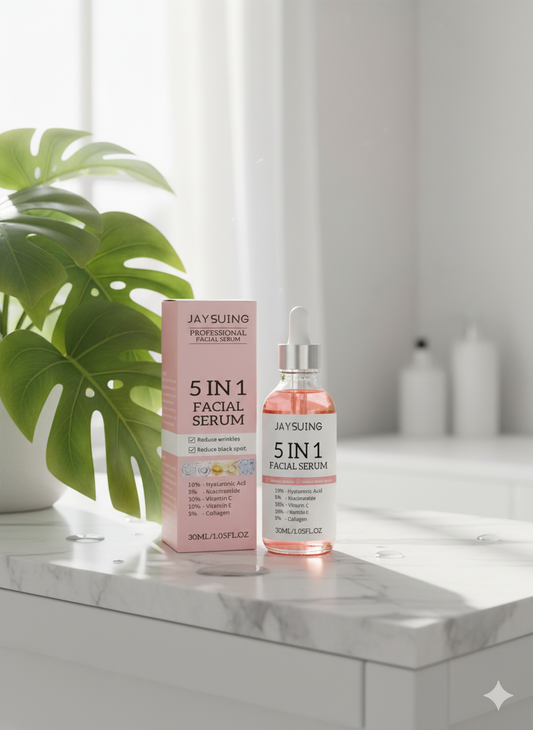 Multi-Use Face Serum (5 in 1) - Anti-Wrinkle, Firming, Spot Lightening, Moisturizing, Nourishing - Skin Beauty Gift Mother's Day Gift