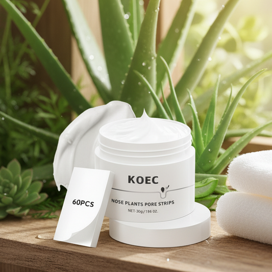 KOEC Blackhead Remover Nose Strips 30g, Deep Pore Skin Cleansing Peel Off Mask with 60 Nose Cleansing Stickers