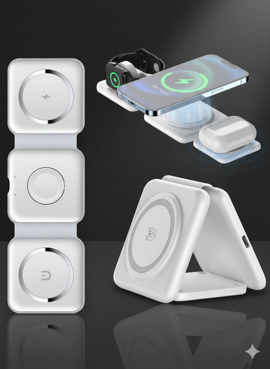3-in-1 Magnetic Foldable Wireless Charger