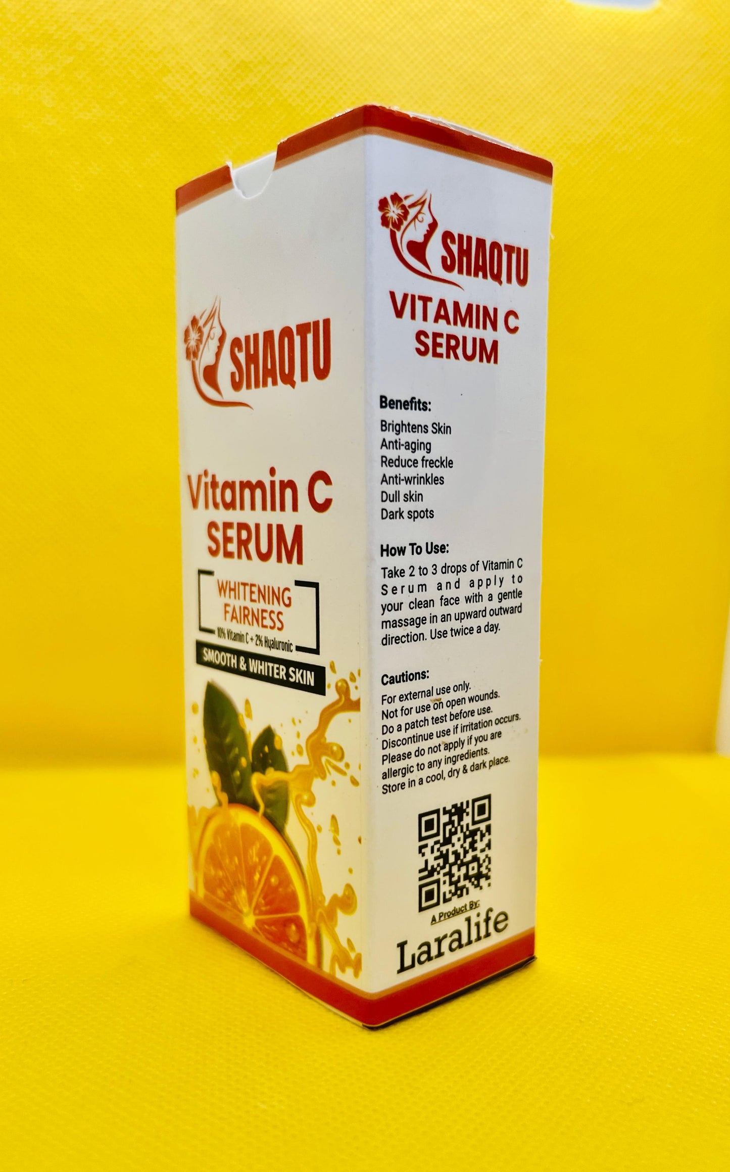 SHAQTU Vitamin C Serum – Whitening & Fairness, Smooth & Winter Skin (30 mL / 1 fl. oz)