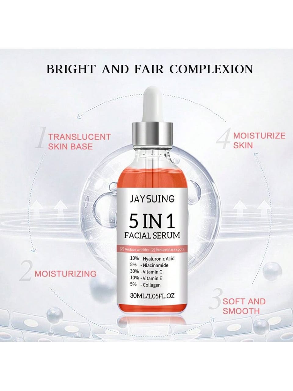 Multi-Use Face Serum (5 in 1) - Anti-Wrinkle, Firming, Spot Lightening, Moisturizing, Nourishing - Skin Beauty Gift Mother's Day Gift