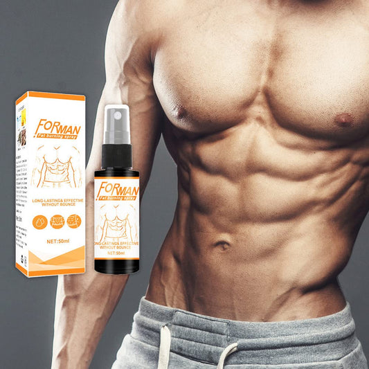 ForMan Six Pack Firming Spray, Organic Men Chest Fat Reduction Spray, Fat Burning Spray, Anti Cellulite Spray, Promotes Abdominal Muscle Vest Line Fitness Shaping for Men