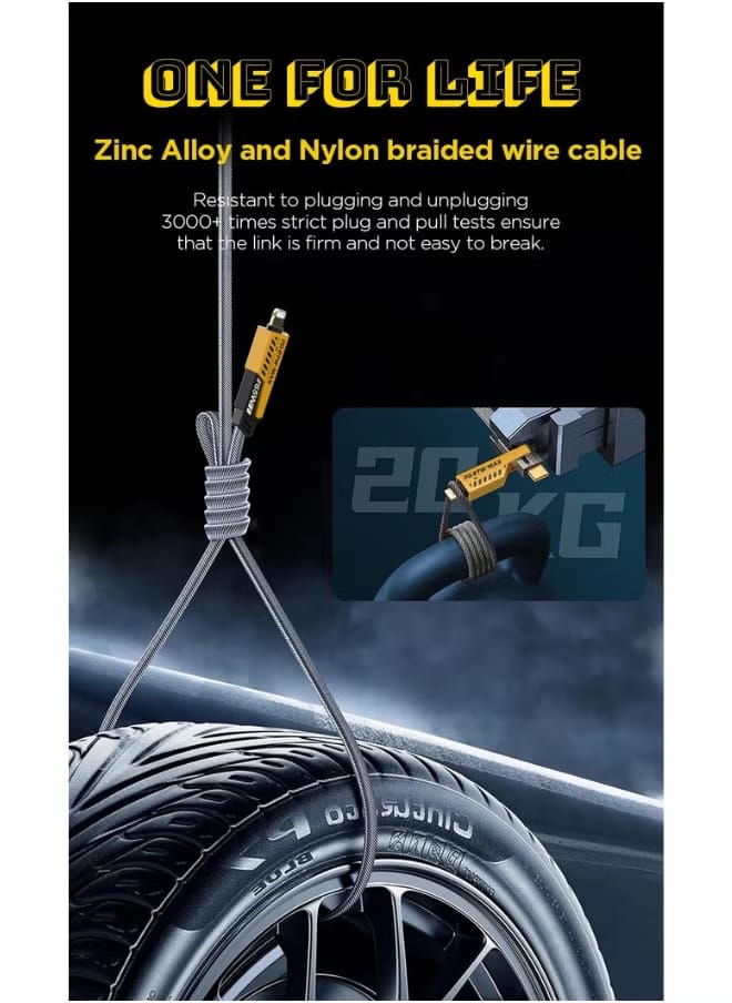 65W 4-in-1 Fast Charging Cable