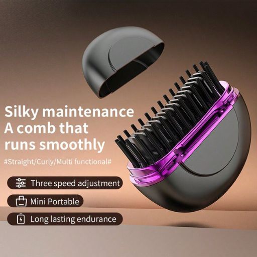 Portable Cordless Mini Straightening Brush, Fast Heating With 3 Temperature Settings, Anti-Scald, Suitable For Daily Travel Use, For Men's Beard And Women's Hair, Ideal Gift For Both Men And Women