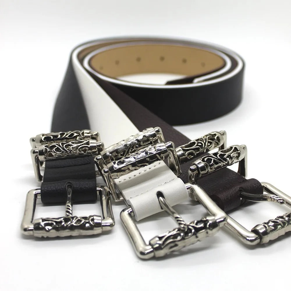 Fashion Women Metal Buckle Belt Classic Style Casual Waist Belt Jeans Trouser Belt Versatile Waistband Waist Decoration