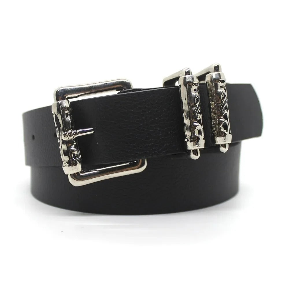 Fashion Women Metal Buckle Belt Classic Style Casual Waist Belt Jeans Trouser Belt Versatile Waistband Waist Decoration