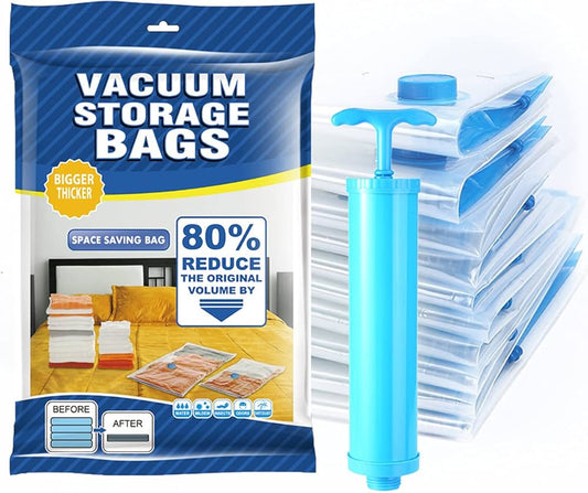 5 Pcs Vacuum Storage Bags with Hand Pump